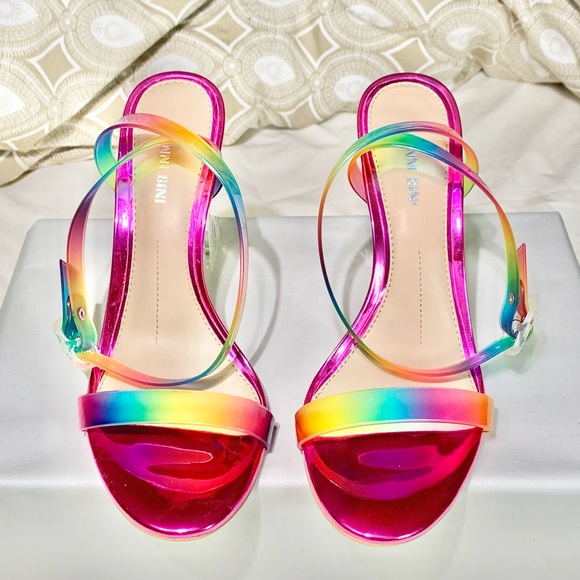 Gianni Bini Liyra Rainbow Heels NWOB - Picture 2 of 12